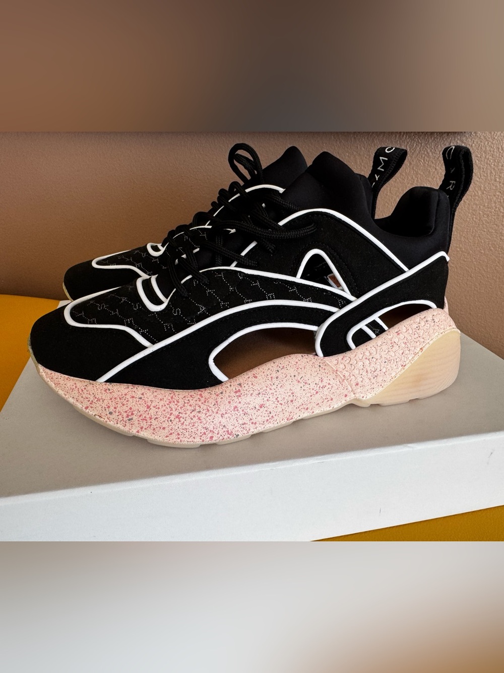 Stella McCartney Black Fabric Sneaker FORAUT/VAAL/PON/ 39/8 US/NWT